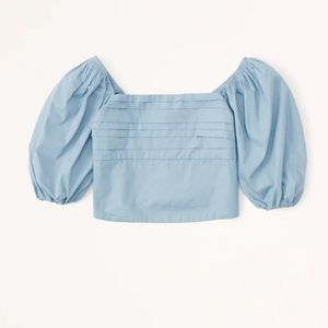 Abercrombie puff sleeve crop